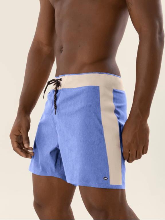Shorts de praia Ultralight II Azul da Greenish, tecido elástico e secagem rápida, ideal para esportes aquáticos.