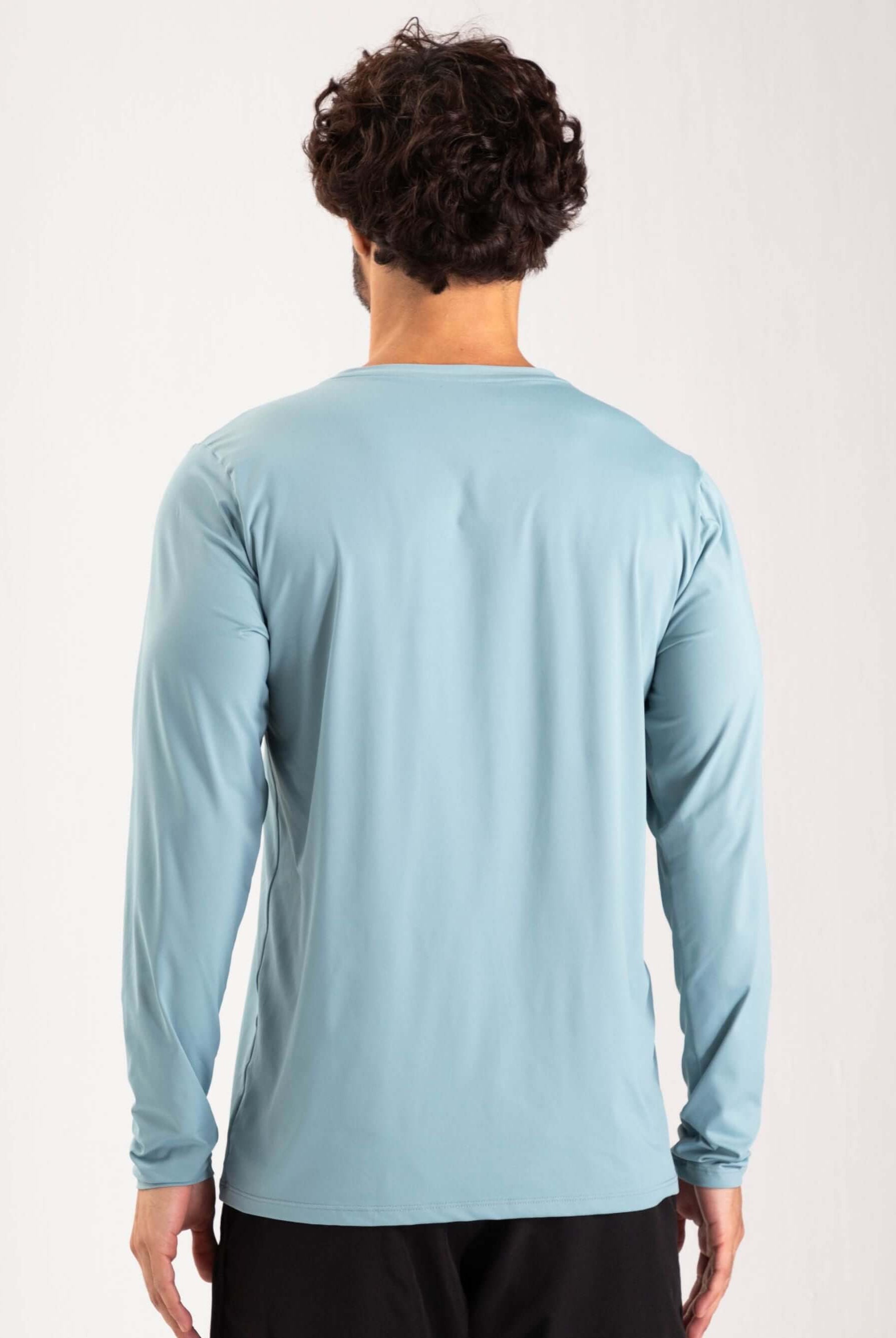 Camisa UV Manga Longa Basic Verde da Greenish, ideal para esportes ao ar livre e proteção solar.