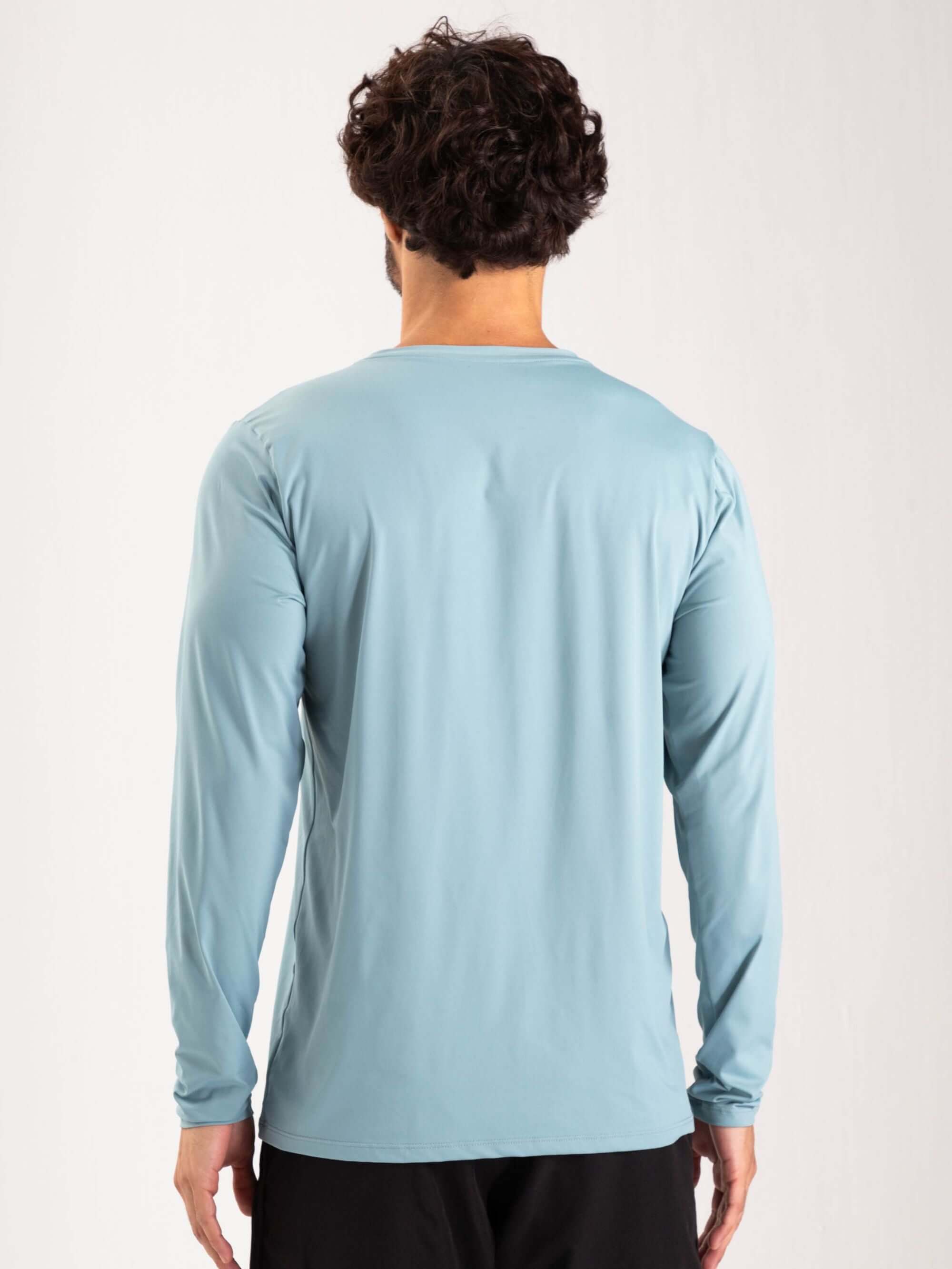 Camisa UV Manga Longa Basic Verde da Greenish, ideal para esportes ao ar livre e proteção solar.