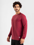 Camisa UV Manga Longa Basic Bordo da Greenish, ideal para proteção solar em atividades ao ar livre.