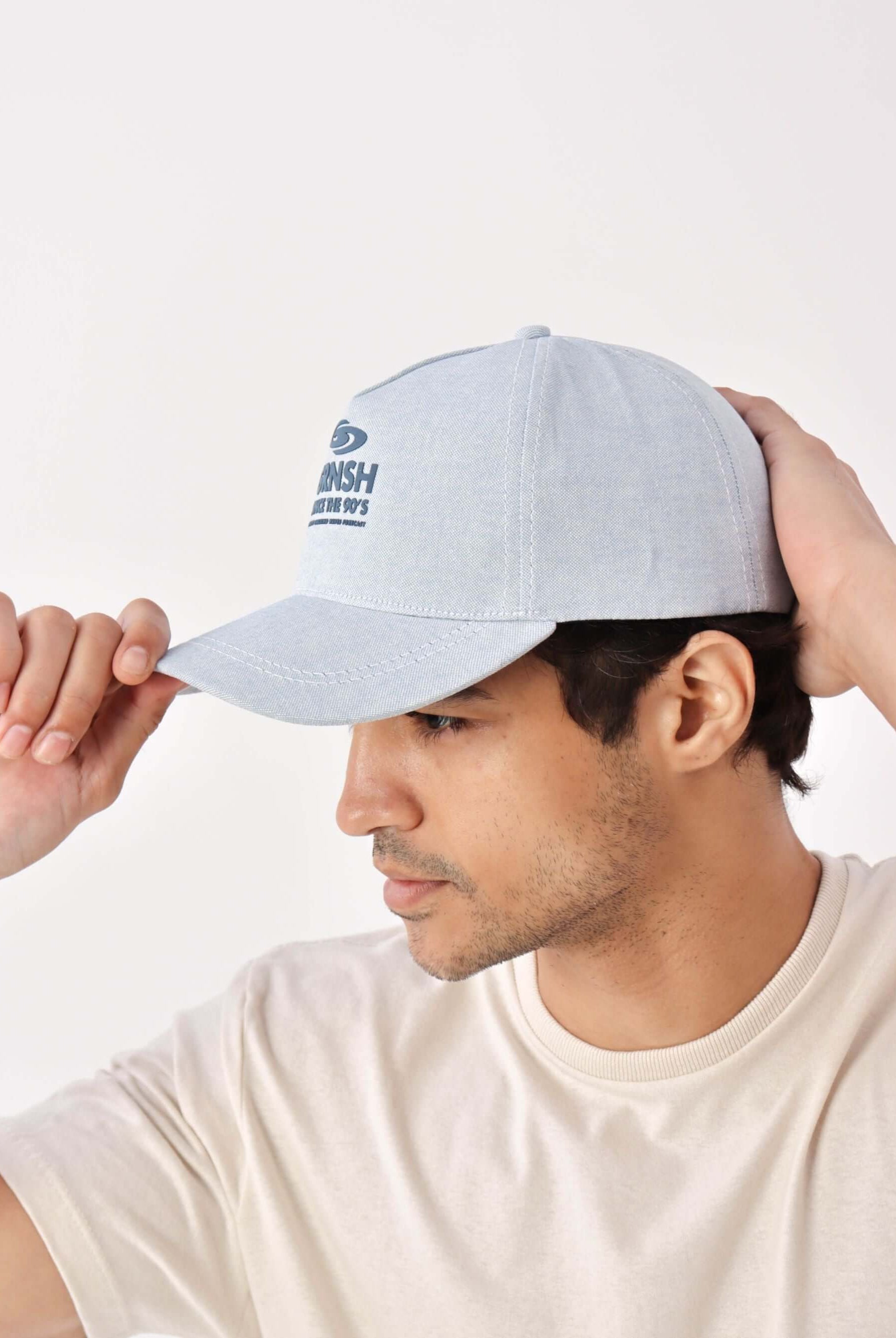Boné Nineties Azul da Greenish, estilo moderno e despojado para looks casuais.