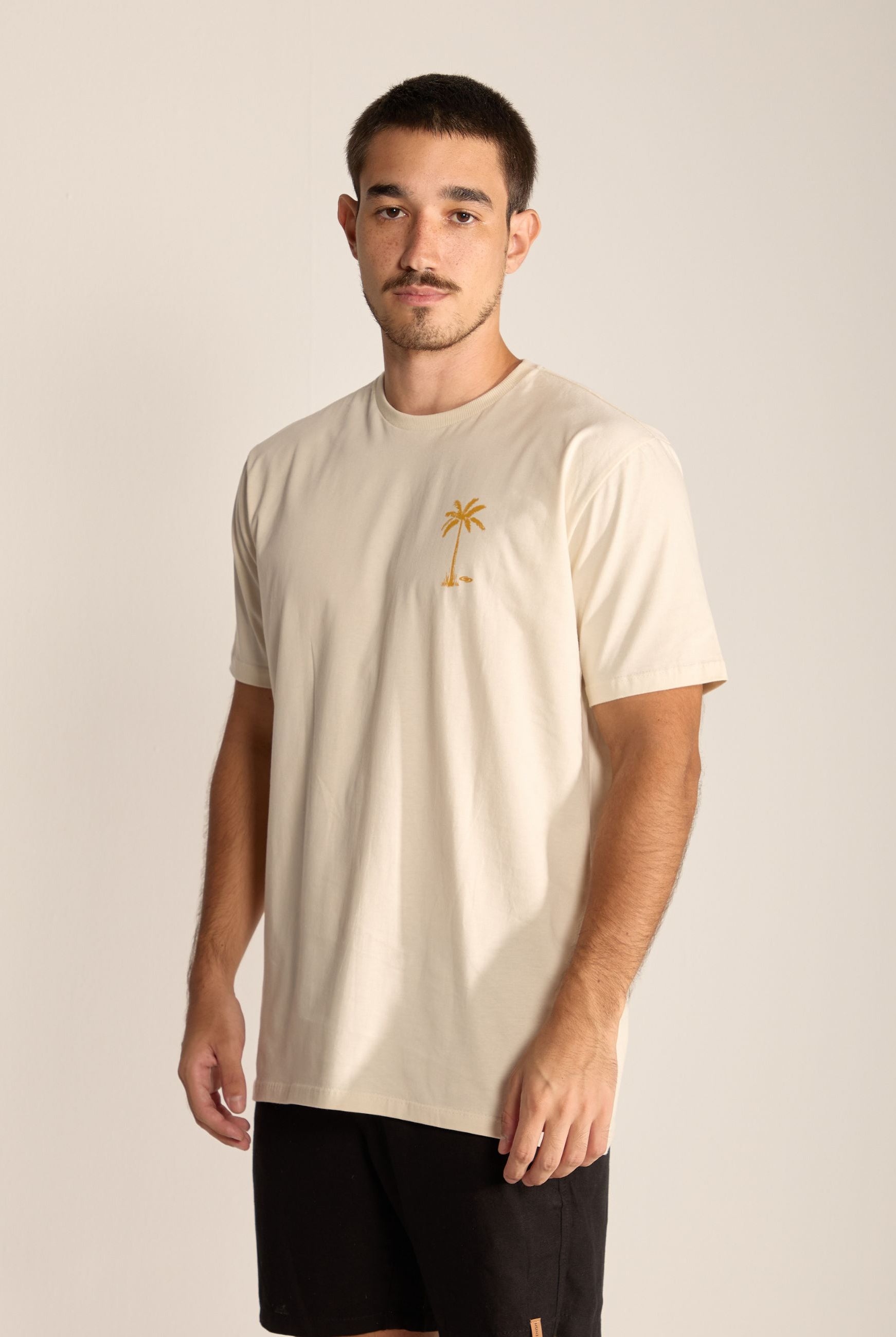 CAMISETA PALM TRES - BEGE