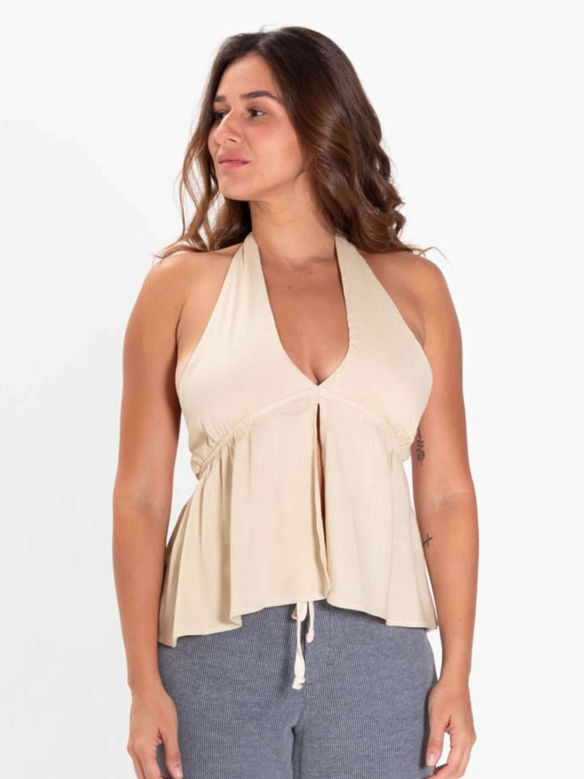 Blusa Breezy da Greenish em viscose, confortável e estilosa, perfeita para o verão.