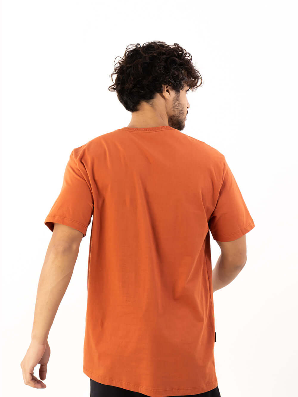 Camiseta telha da Greenish vista de costas, tecido 100% algodão, estilo minimalista e vintage.