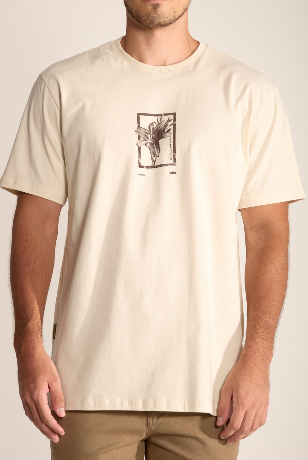 Camiseta Greenish Tropical Therapy - bege