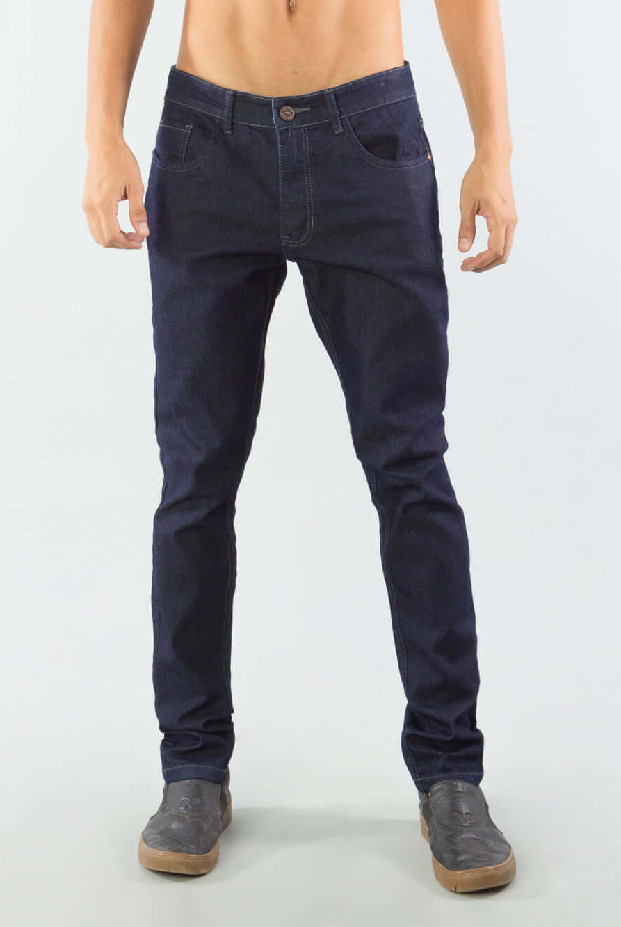 Slim fit basic jeans for men in dark wash by Greenish, perfect for casual and stylish outfits.