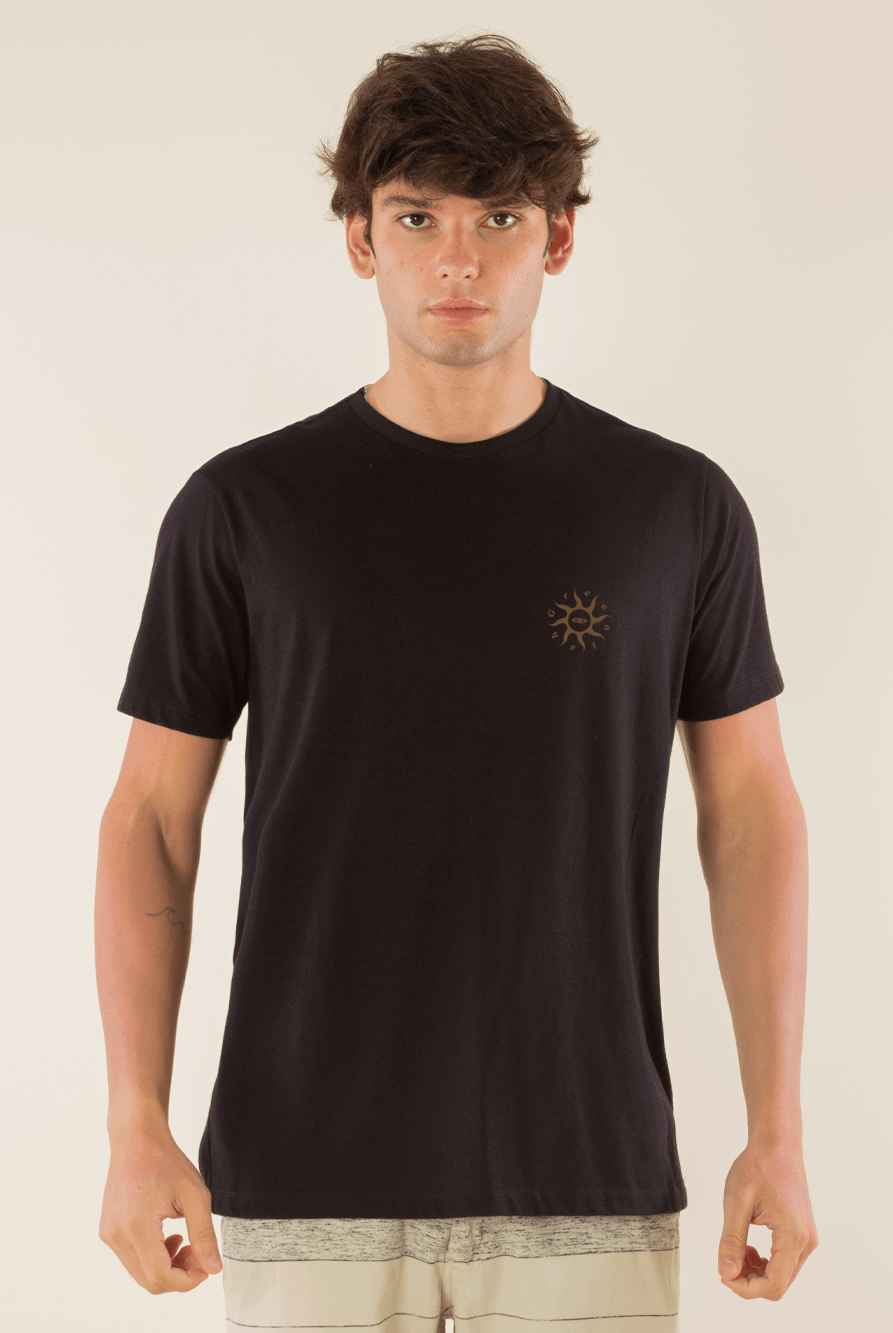 Camiseta preta Sunshine da Greenish com design original e conforto ideal para o dia a dia.