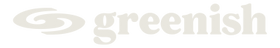 Logo da Greenish, um design estilizado com a palavra 'greenish' em letras claras.