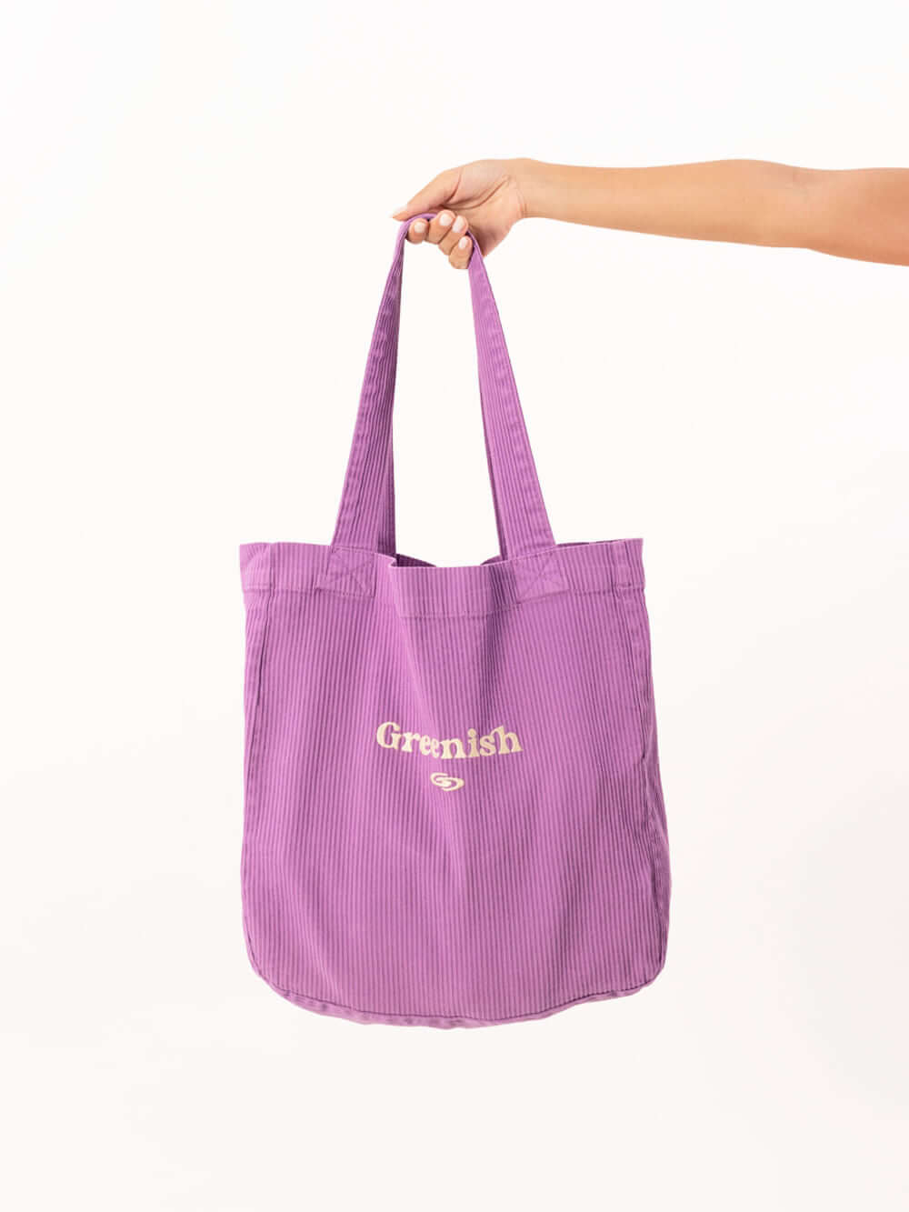 Bolsa Clara Roxa da Greenish com alças grossas e bordado, ideal para um look jovem e despojado.