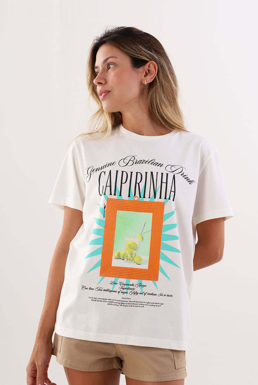Camiseta Caipirinha de Limão da marca Greenish, em algodão, com estampa exclusiva e estilo streetwear.