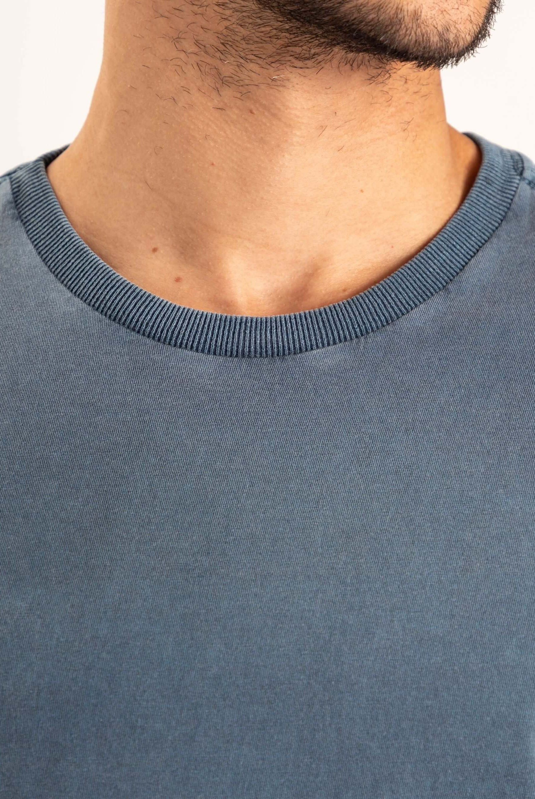 Camiseta Vintage Classic azul da Greenish, 100% algodão com modelagem clássica e toque vintage.