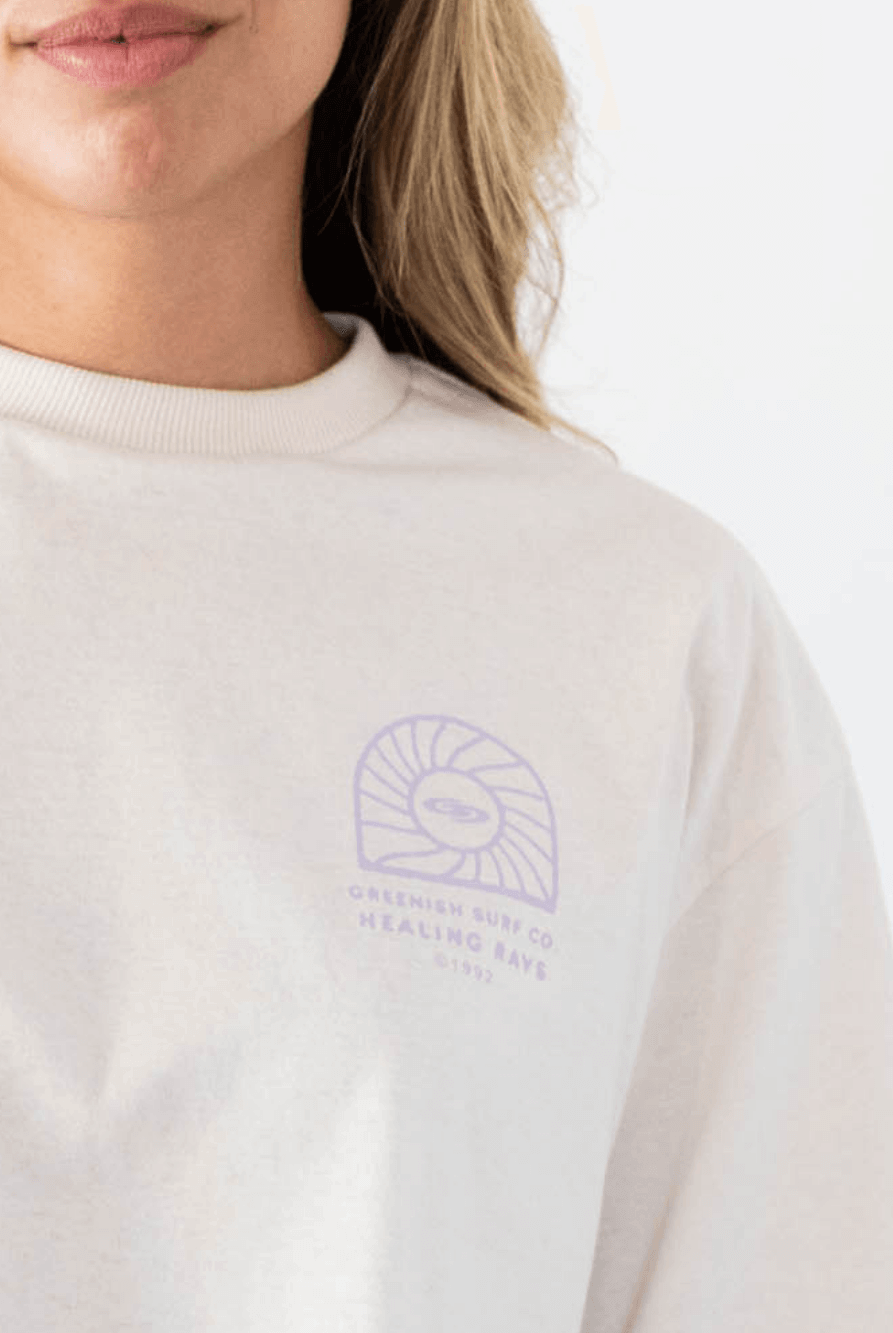 Camisa oversized Greenish de algodão, estampa Peace and Blessings, estilo streetwear e conforto.