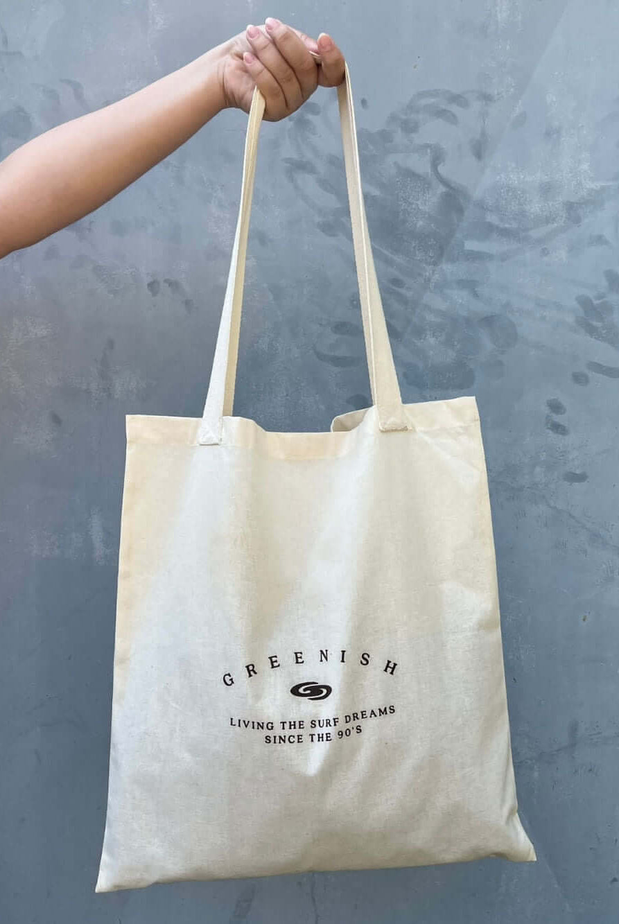 Ecobag institucional natural Greenish, prática e sustentável, ideal para o dia a dia com estilo.