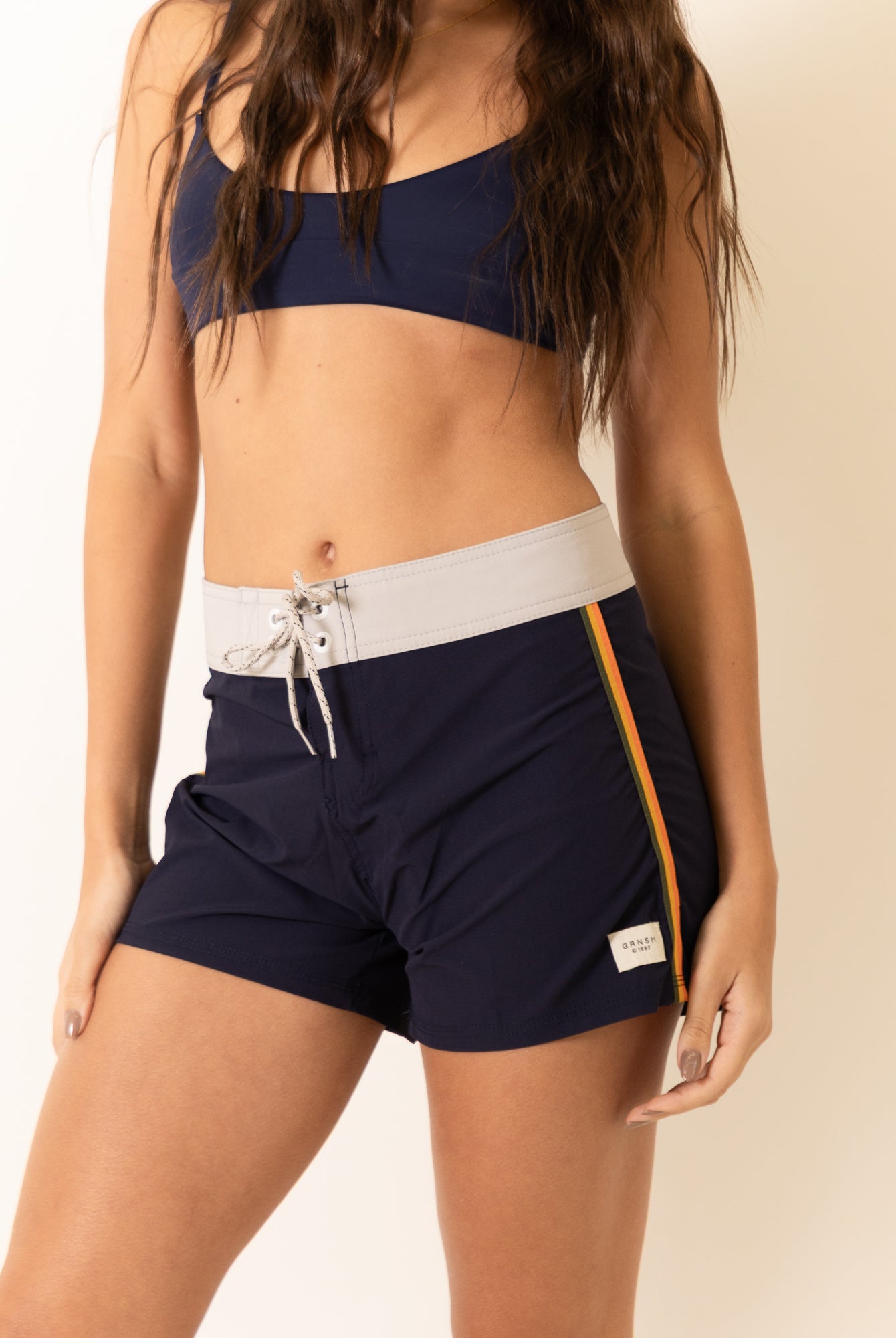 Boardshort Grnsh - Azul Marinho by Greenish, stylish and versatile swimwear with front lace closure and tailored fit.