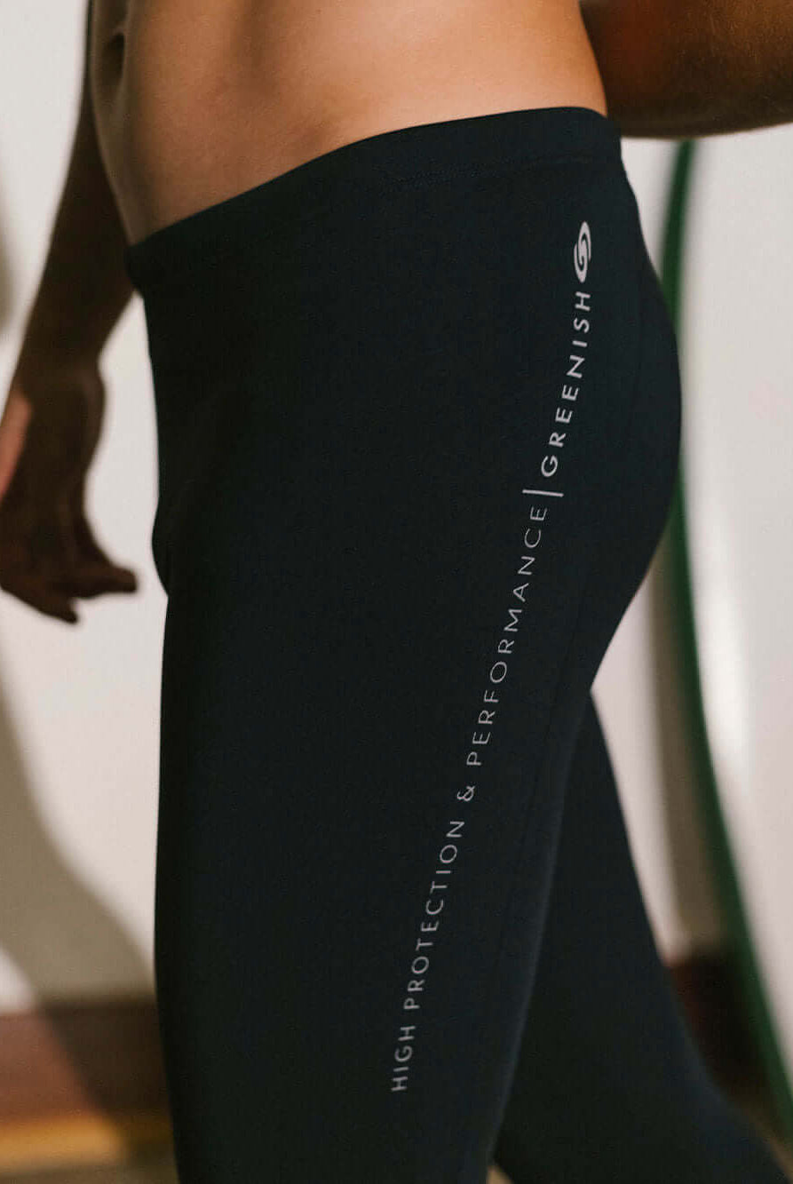 Calça Sport Lycra UV Performance preta da Greenish, ideal para alta proteção e desempenho em atividades esportivas.