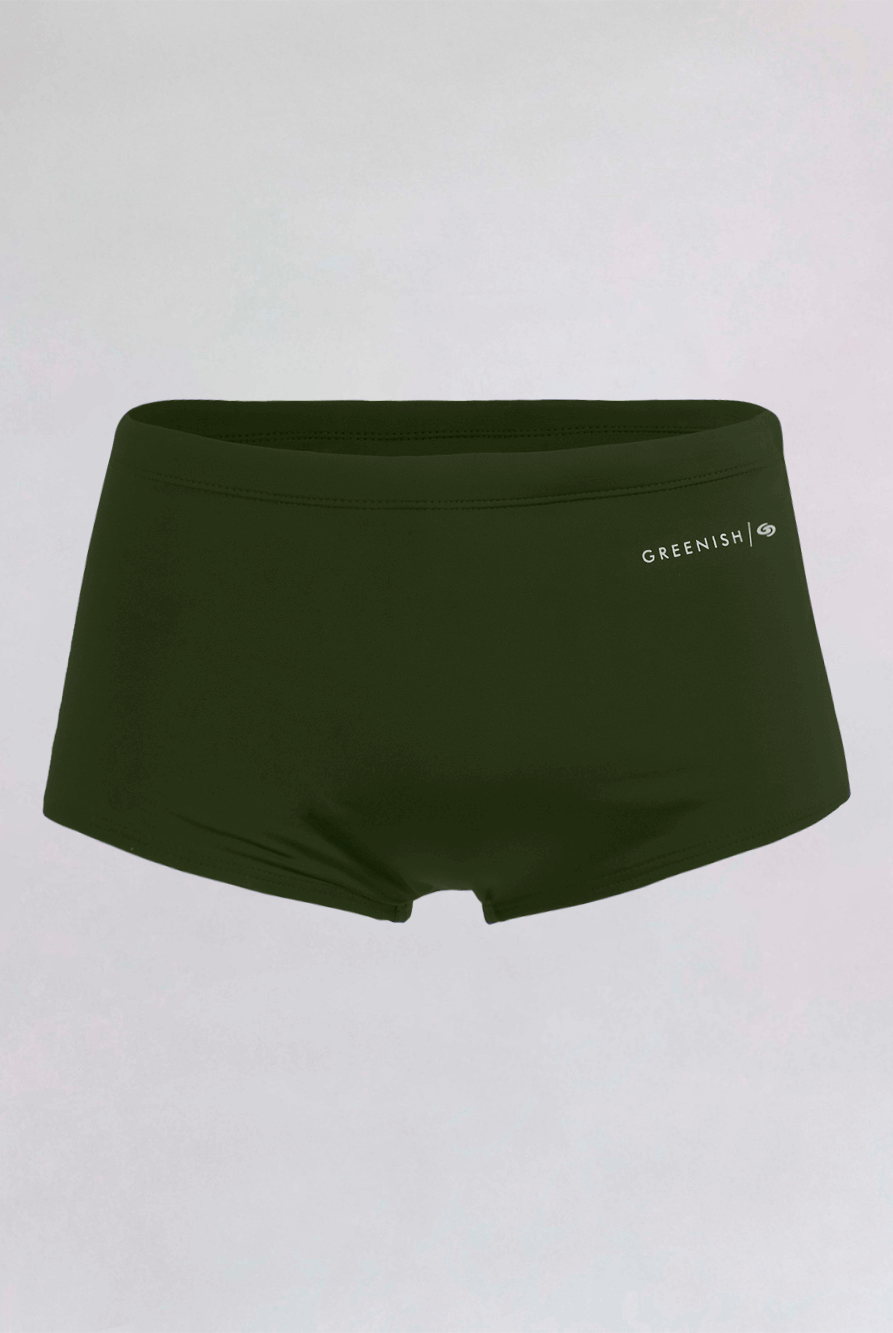 Sunga Larga Up Logo Verde da Greenish, confortável e com forro interno para evitar areia.