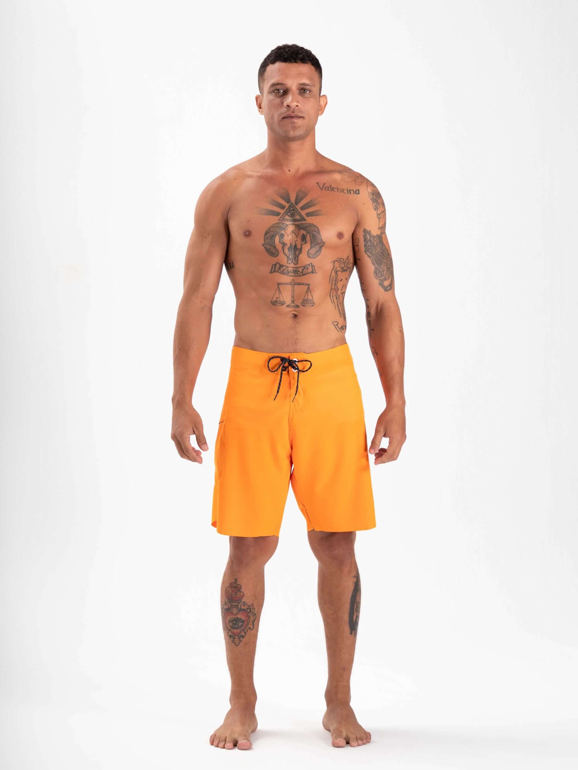 Shorts de surf Orange Ultralight Basic da Greenish, ideal para esportes aquáticos e conforto total.