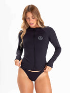 Colete feminino Adventure da Greenish, preto, ideal para atividades ao ar livre e proteção solar.