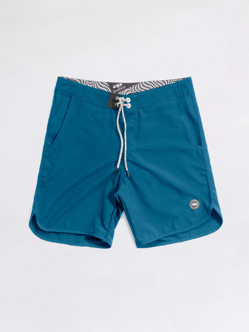 Greenish Boardwalk New Basic shorts in blue, featuring a comfortable design and pockets for daily wear.