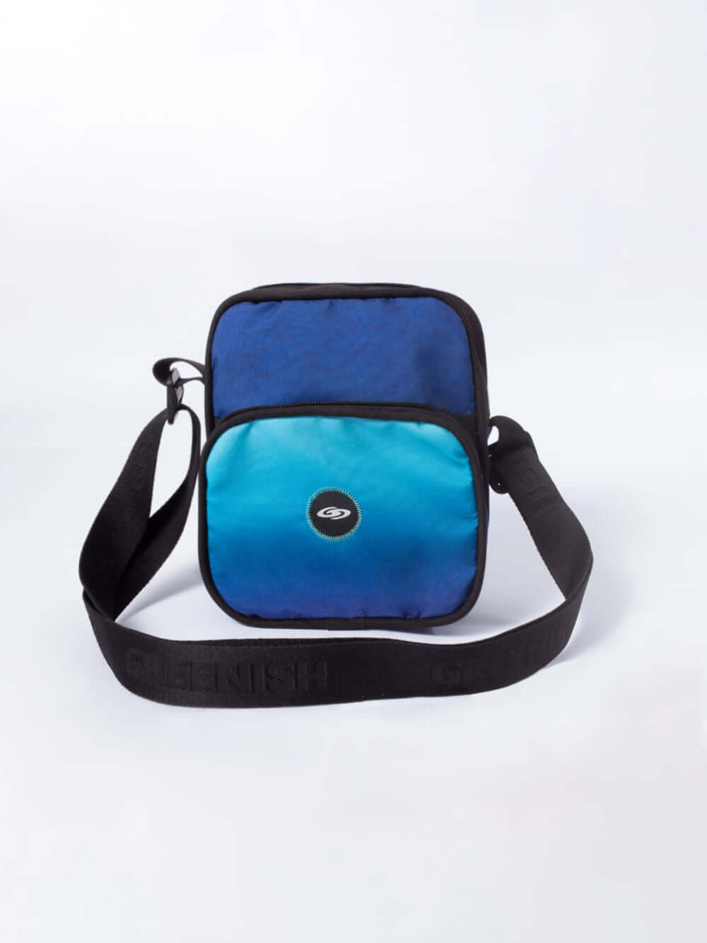 Greenish BAG FADED BLOCKS - AZUL with a stylish blue gradient design, perfect for everyday use.