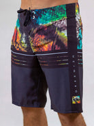 Greenish Boardshort Motion Tie Dye Bar in vibrant colors and modern design, perfect for beachwear.