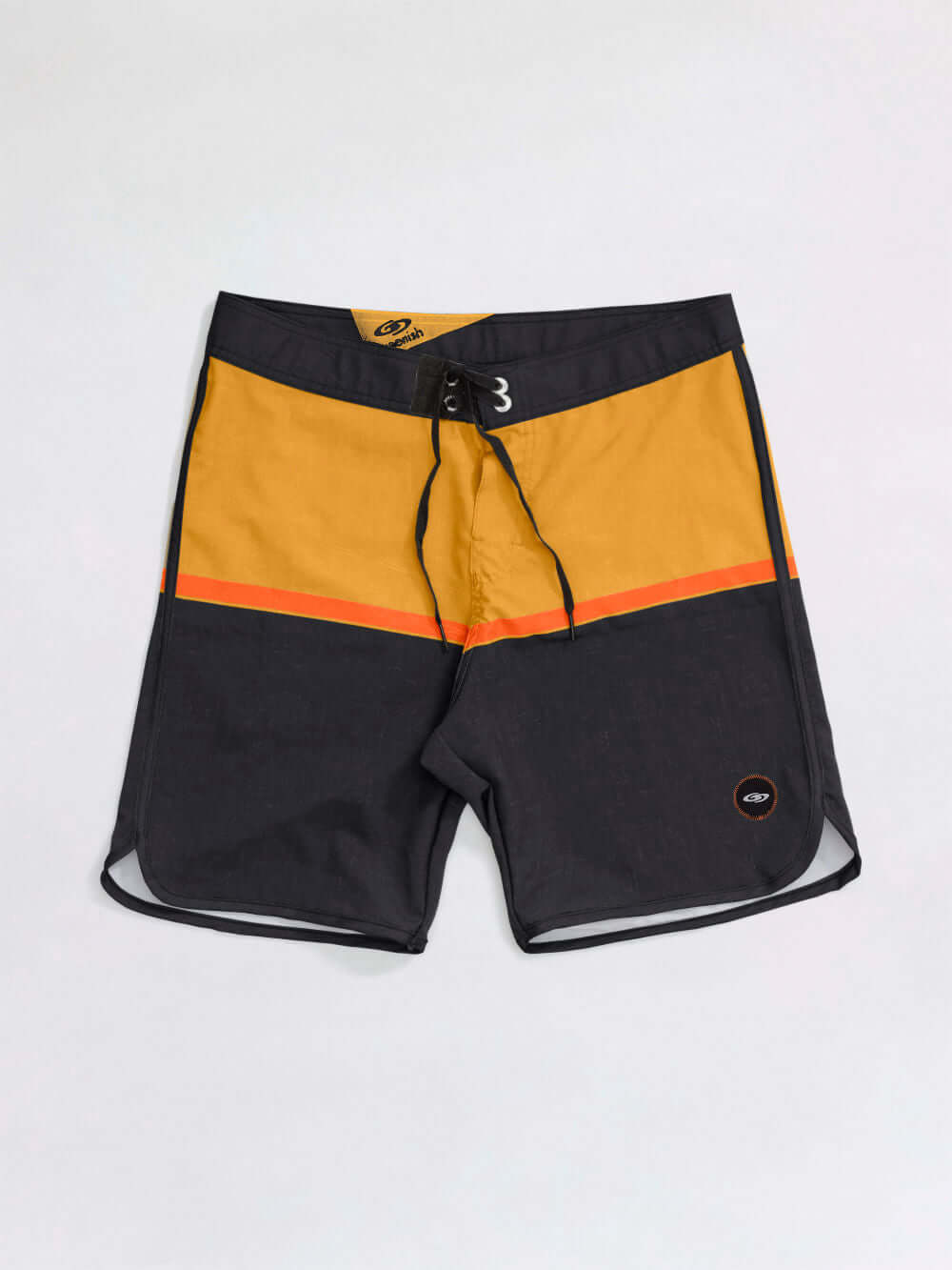 Boardshort Adventures Amarelo by Greenish, featuring a comfortable fit and stylish design.