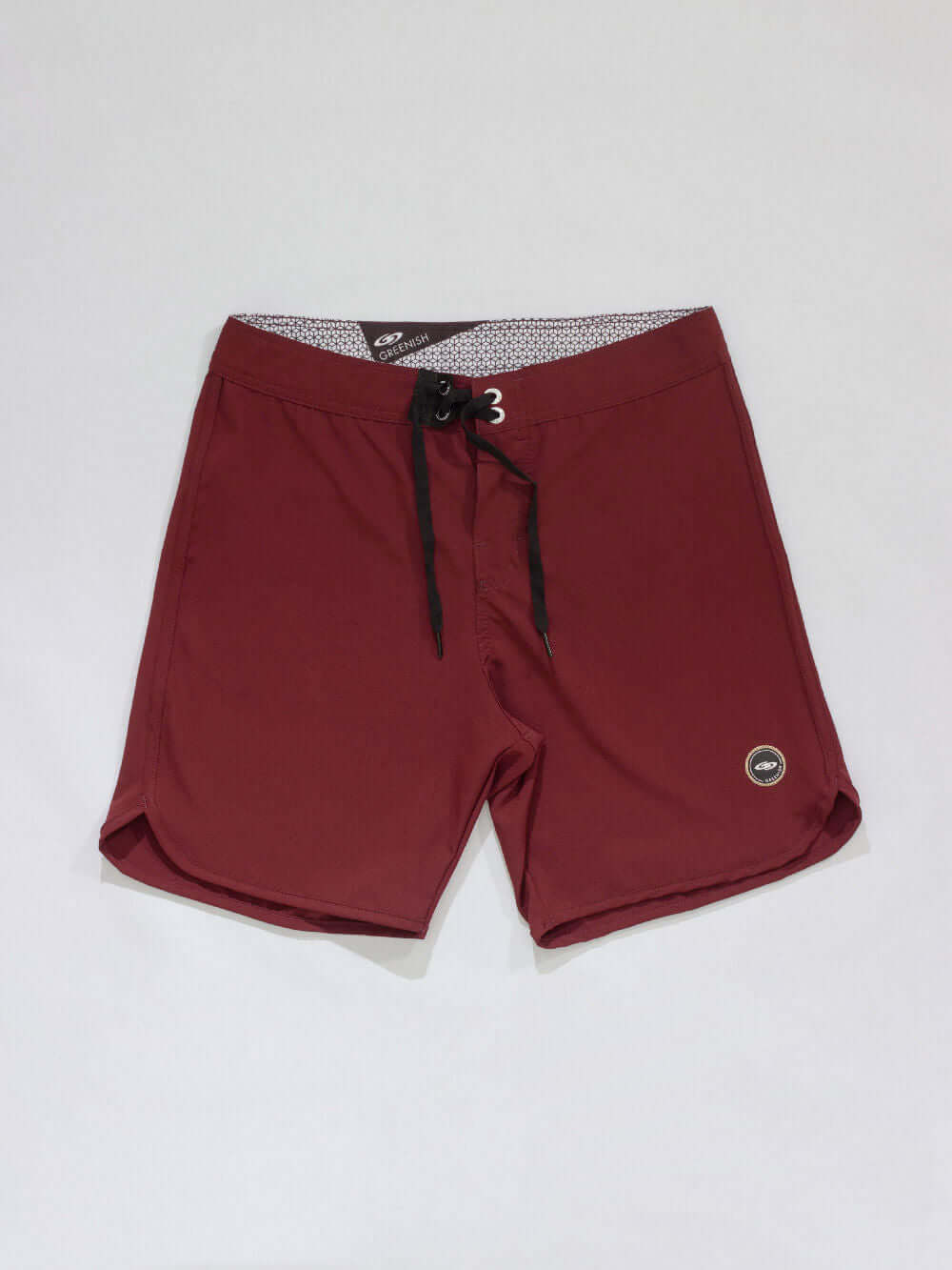 Boardshort Vintage Embroidery Bordô da Greenish com cós anatômico e bolso traseiro. Estilo e conforto garantidos.