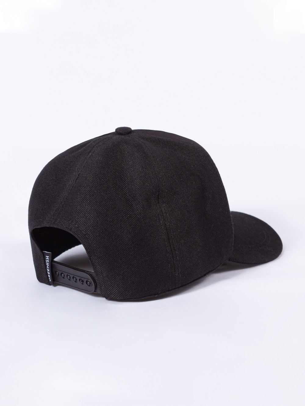 Boné verde retrô da marca Greenish, vista traseira, tipo snapback, ideal para estilo urbano.