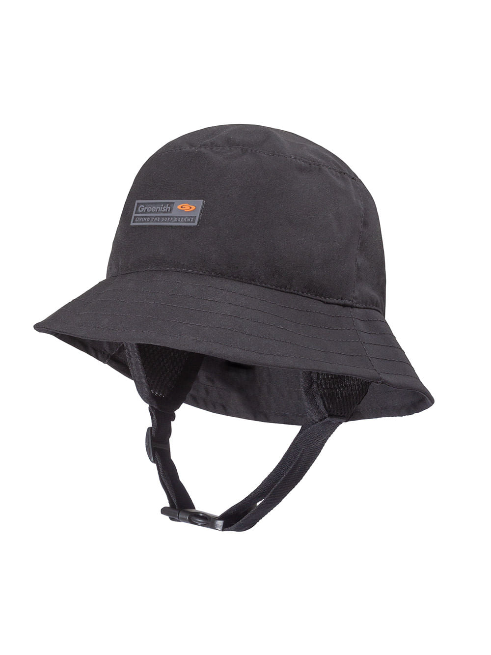Chapéu Bucket Sport Preto da marca Greenish, ideal para atividades ao ar livre e proteção contra sol.