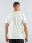 Camiseta vintage stripes off white da Greenish com design original e ajuste clássico, vista traseira.