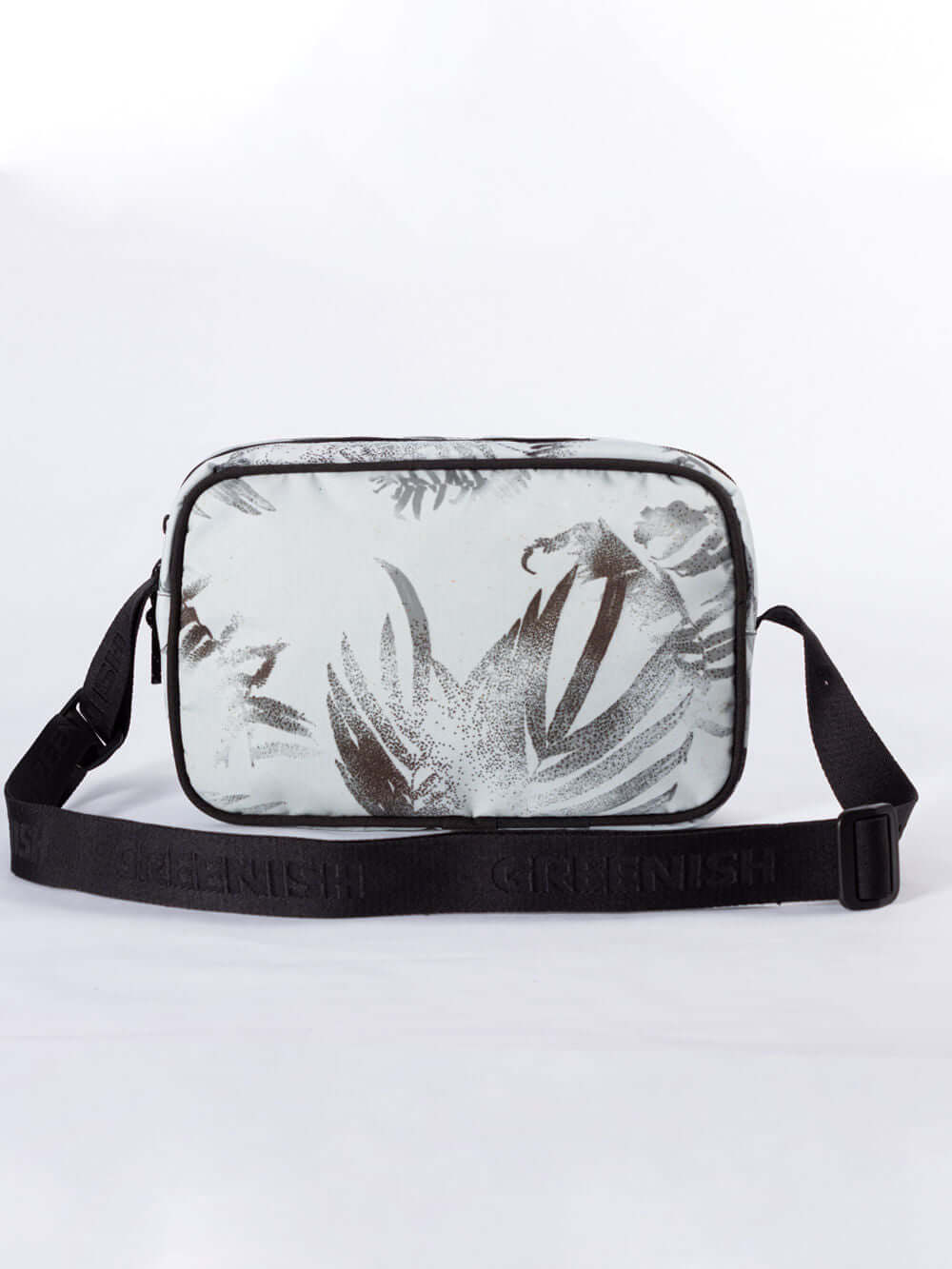 Greenish BAG NIGHT FOREST - CINZA featuring a stylish botanical design, perfect for daily use and outdoor adventures.