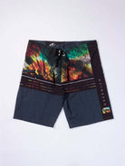 Greenish BOARDSHORT MOTION TIE DYE BAR - CINZA with vibrant colors and stylish design for summer wear.