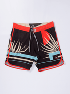 Sunga BOARDWALK RAYS - PRETO da marca Greenish com estampa tropical e detalhes coloridos.
