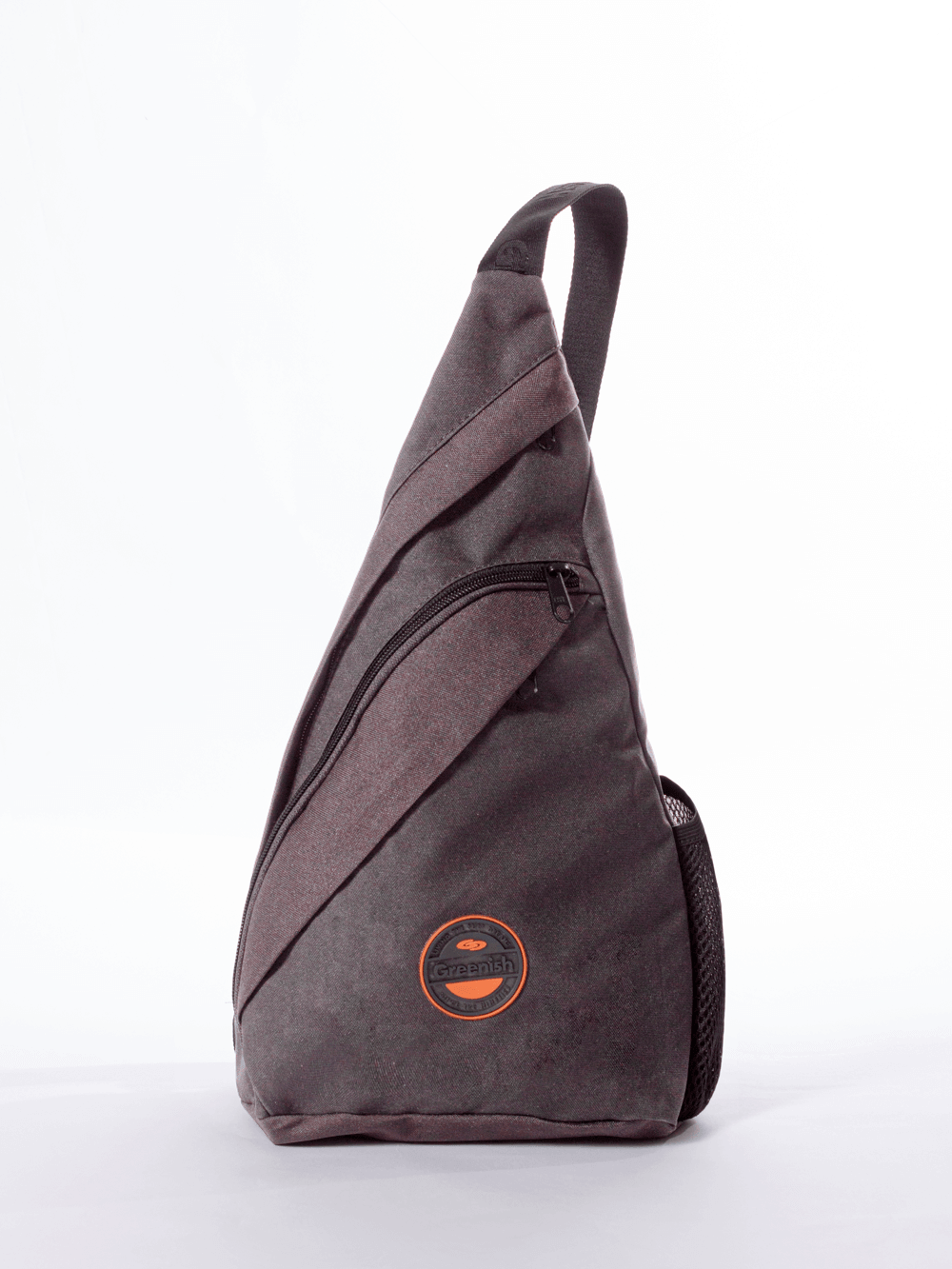 Mochila transversal sport cinza da marca Greenish, ideal para atividades esportivas e uso diário.