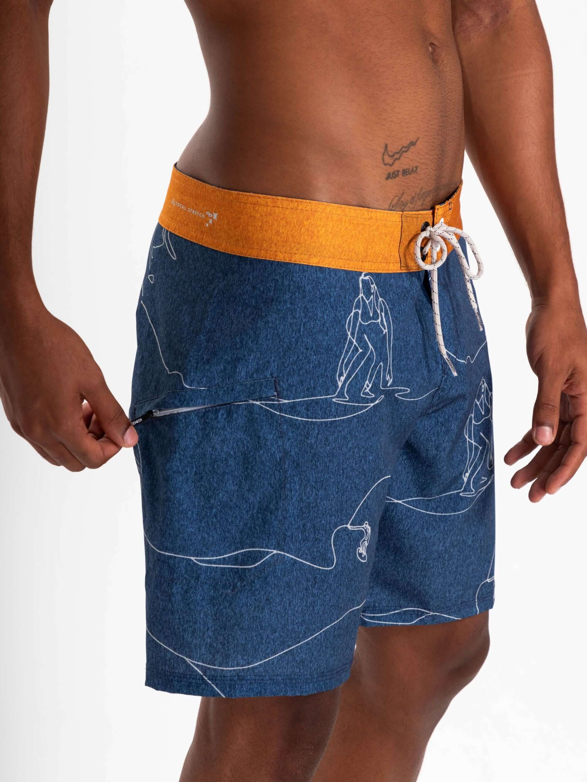 Selfish surf Zeronine 29 ショートボード 5’8” Boardshort Surf Lines - Azul | Greenish