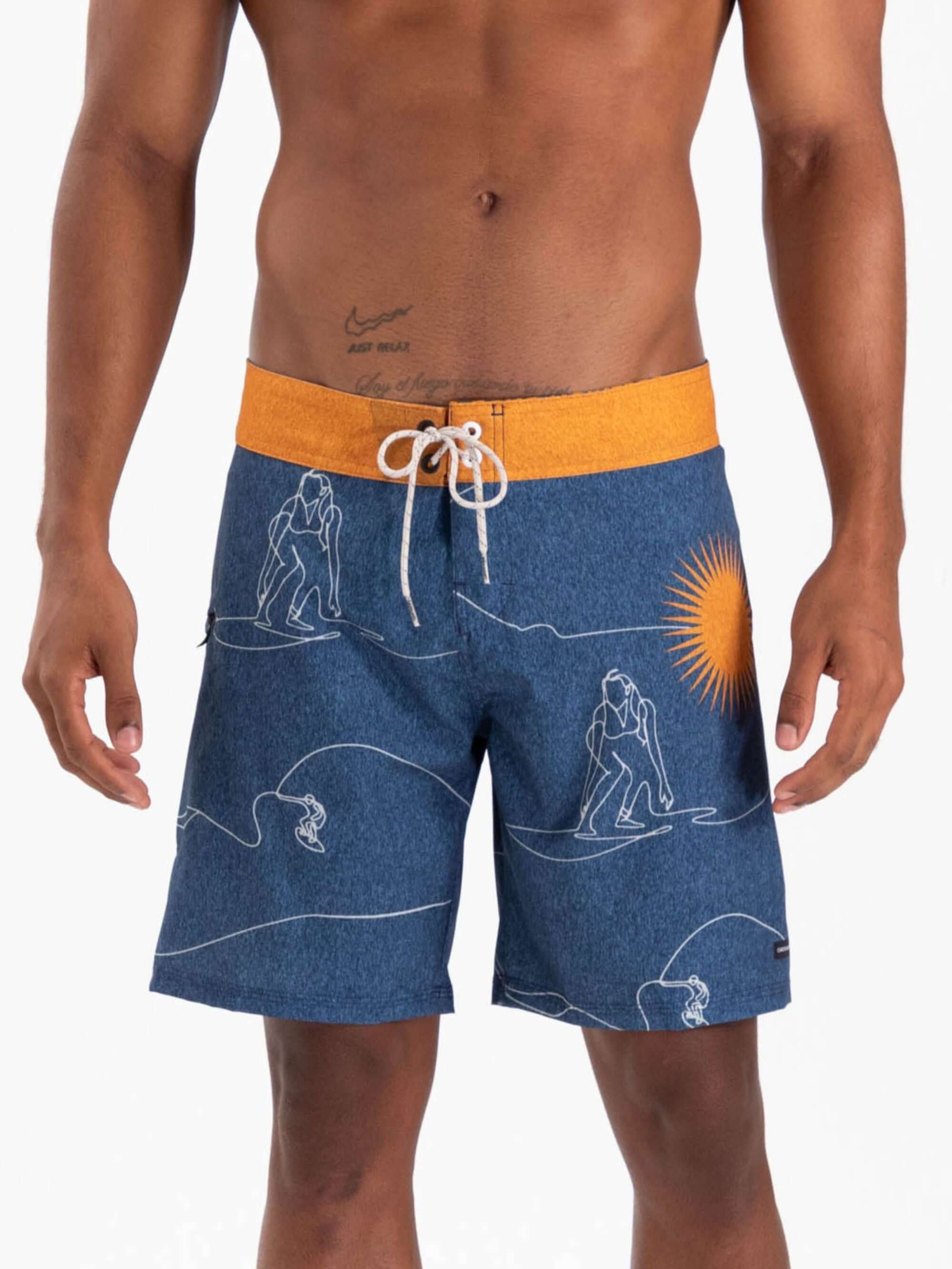 Boardshort Surf Lines - Azul | Greenish