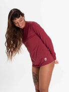 Camisa UV Feminino Basic bordô da marca Greenish, ideal para proteção solar e estilo.