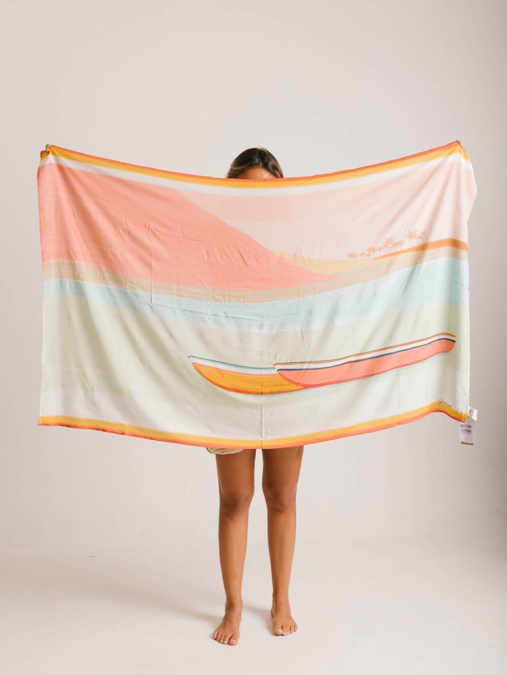 Canga Jeri Dunes Laranja da Greenish, estampa de paisagens, ideal para dias de praia.