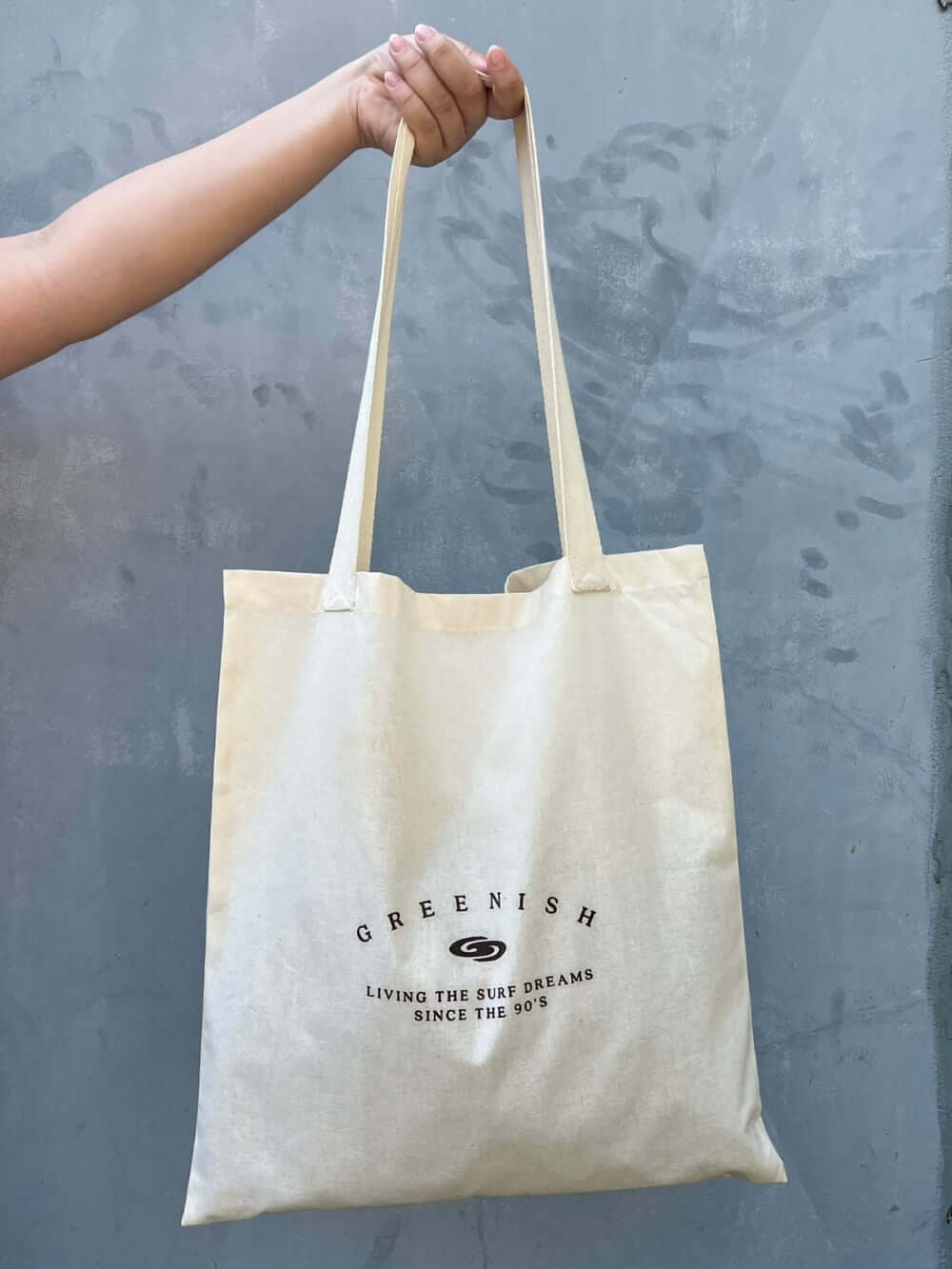 Ecobag institucional natural Greenish, prática e sustentável, ideal para o dia a dia com estilo.