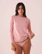 Greenish CAMISA UV FEMININO BASIC - ROSA NUDE, proteção solar UV 50+, manga longa, conforto térmico, uso ao ar livre, estilo funcional.