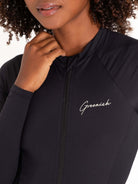 Maiô Preto da Greenish com zíper e logo, oferecendo conforto e proteção UV para atividades aquáticas.