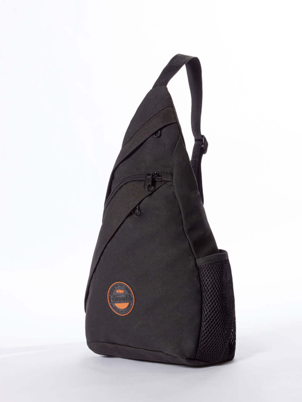 Mochila transversal sport preta da Greenish, ideal para atividades ao ar livre e práticas esportivas.