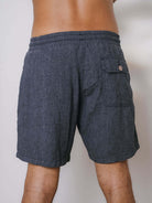 Short Linho Relax Tinturado Azul Marinho - Confortável e prático, ideal para o pós surf | Greenish