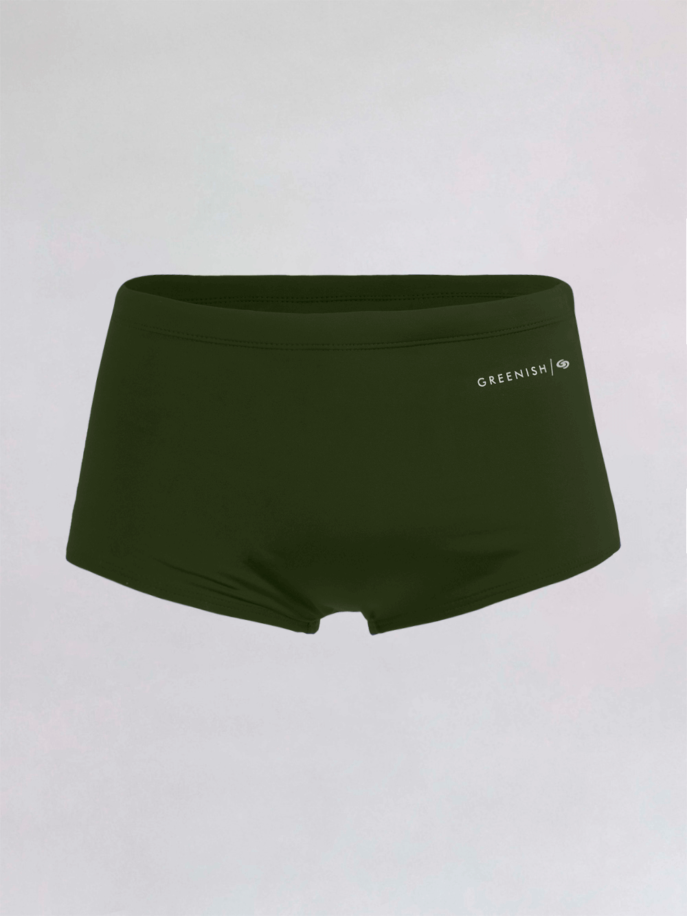 Sunga Larga Up Logo Verde da Greenish, confortável e com forro interno para evitar areia.