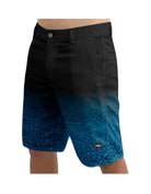 Bermuda masculina Walkshort Tapa Havaiana - Preto com detalhes em azul, da marca Greenish.